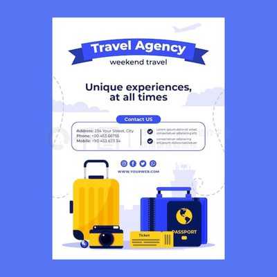 平面旅行社立式海报模板产品实拍免费下载_ai格式_626像素_编号45620066